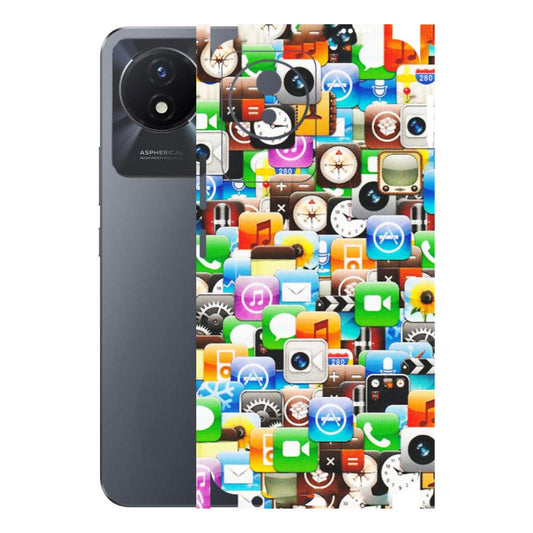 VIVO Y Series Phone Skins (All Models) - All Apple Icons - Matte Finish (M-93) Vivo Y02T