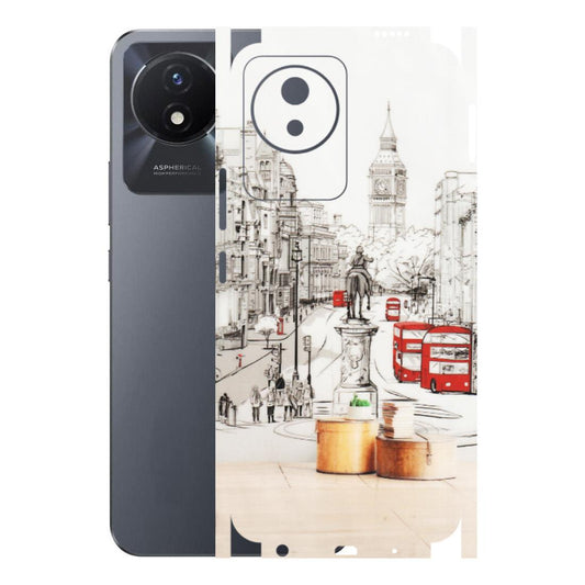 VIVO Y Series Phone Skins (All Models) - London Street - Transparent Finish (T-02) Vivo Y02T