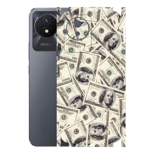 VIVO Y Series Phone Skins (All Models) - Dollar Lover - Transparent Finish (T-17) Vivo Y02T