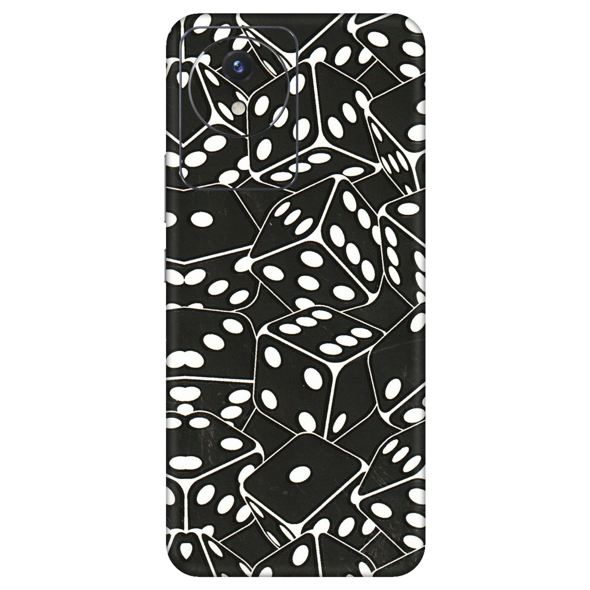 VIVO Y Series Phone Skins (All Models) - Big Black Dices - 3D Embossed Finish (L-106) Vivo Y02