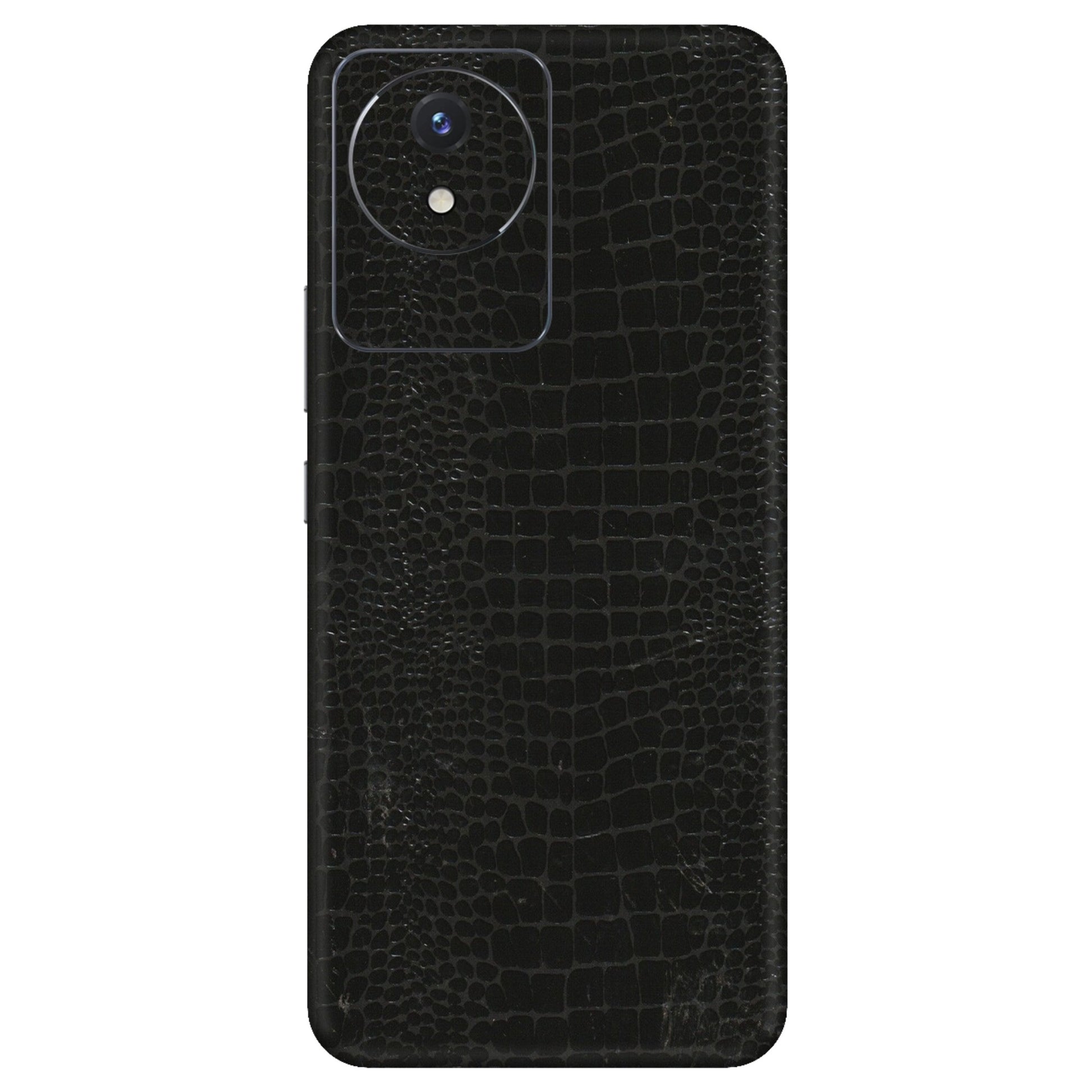 VIVO Y Series Phone Skins (All Models) - Snake Leather Black - 3D Embossed Finish (L-107) Vivo Y02