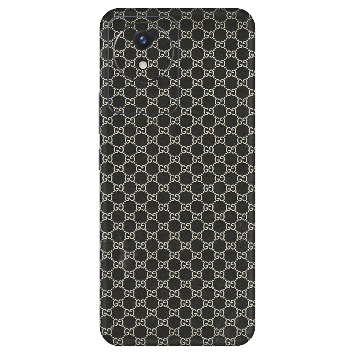 VIVO Y Series Phone Skins (All Models) - Black G Print - 3D Embossed Finish (L-109) Vivo Y02