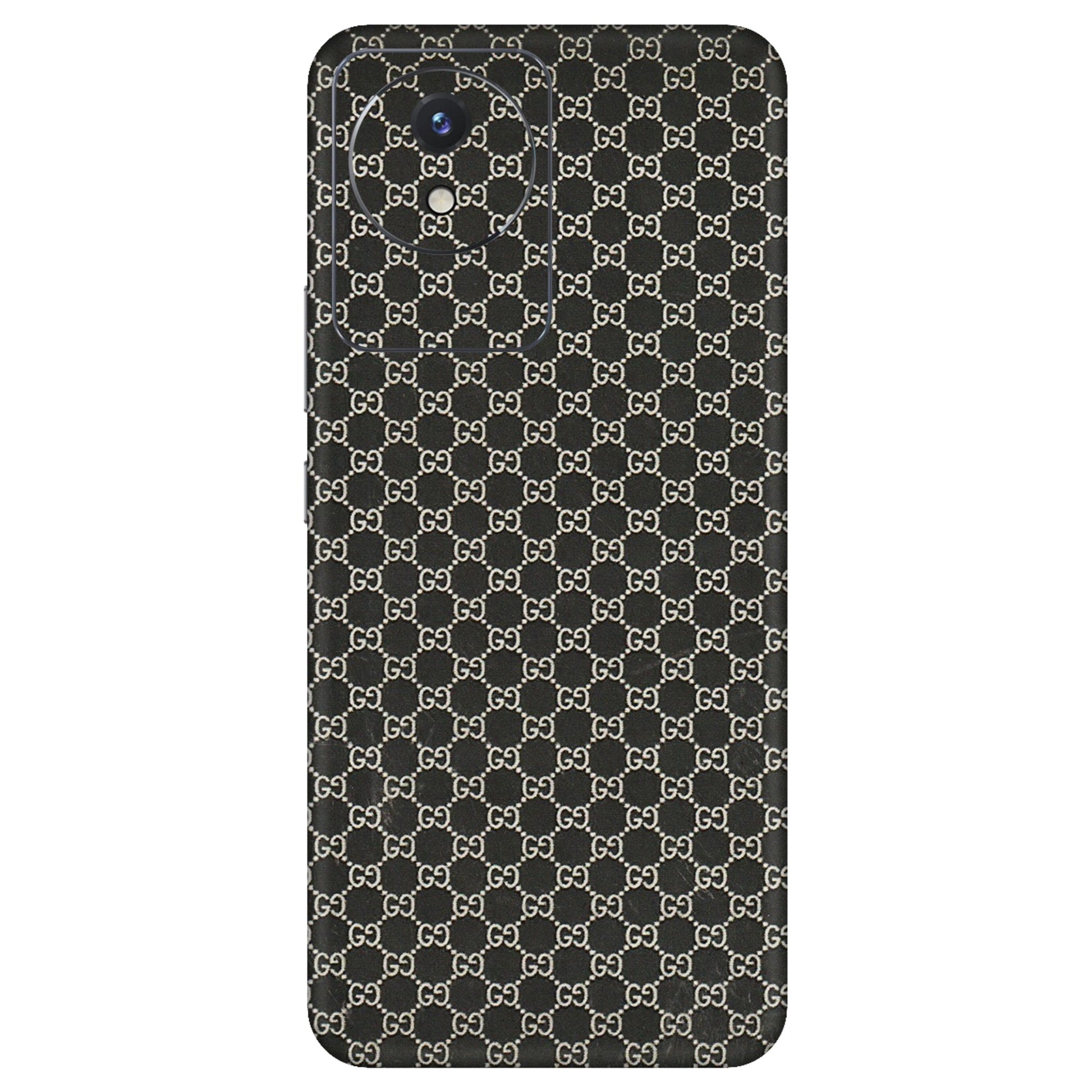 VIVO Y Series Phone Skins (All Models) - Black G Print - 3D Embossed Finish (L-109) Vivo Y02