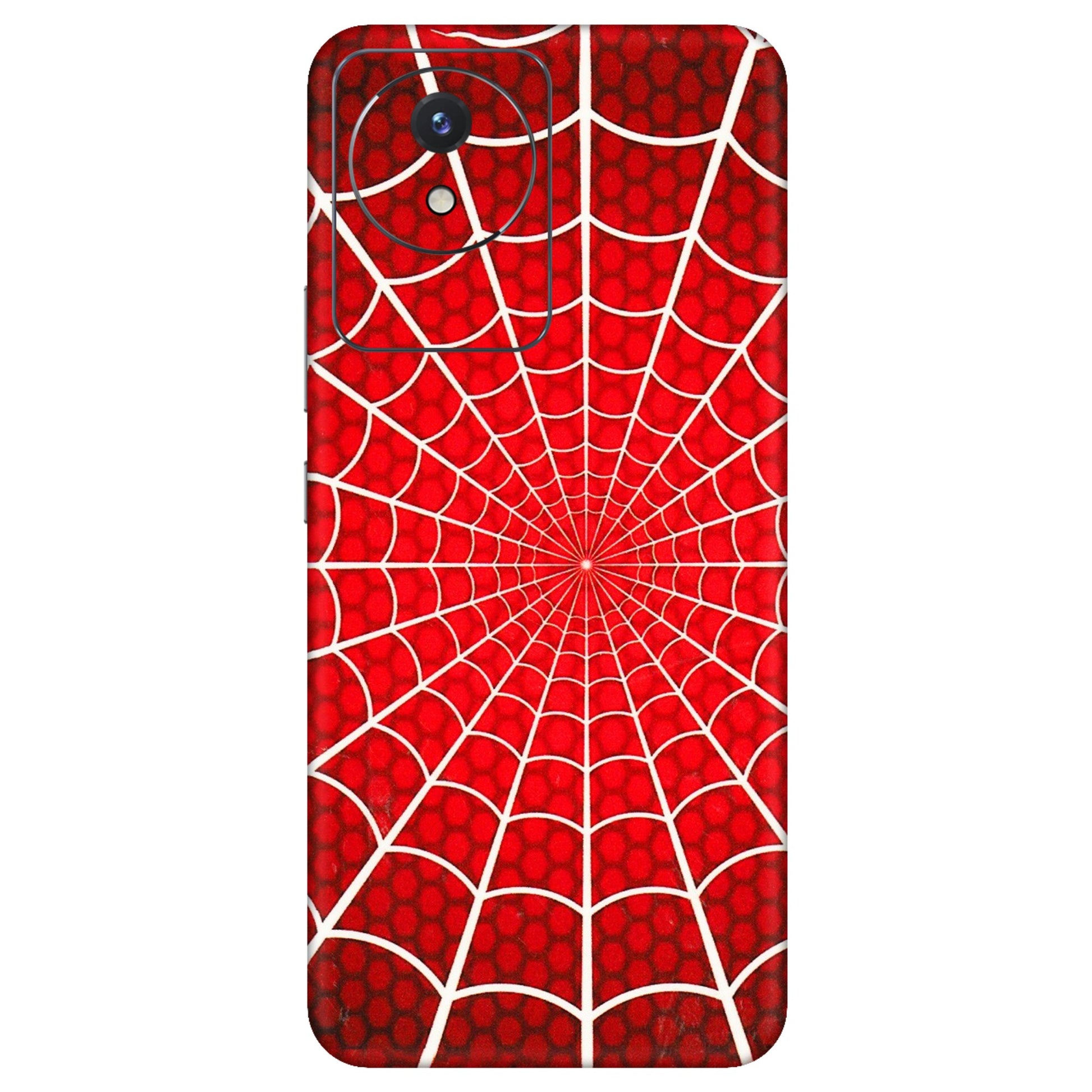 VIVO Y Series Phone Skins (All Models) - Classic Spidey Web - 3D Embossed Finish (L-115) Vivo Y02