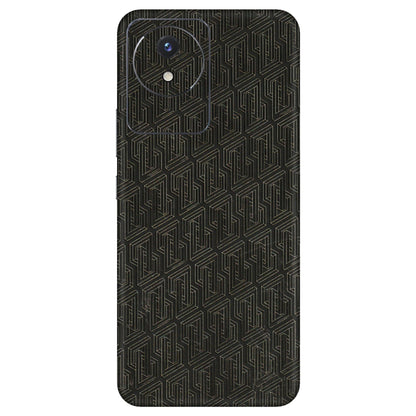 VIVO Y Series Phone Skins (All Models) - Black Abstract Pattern - 3D Embossed Finish (L-117) Vivo Y02