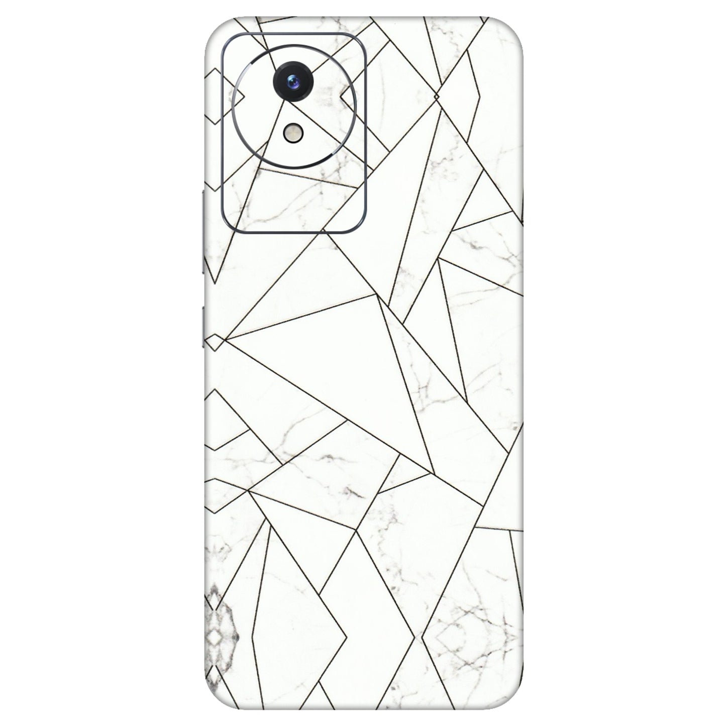 VIVO Y Series Phone Skins (All Models) - Luxury White Marble Effect - 3D Embossed Finish (L-168) Vivo Y02