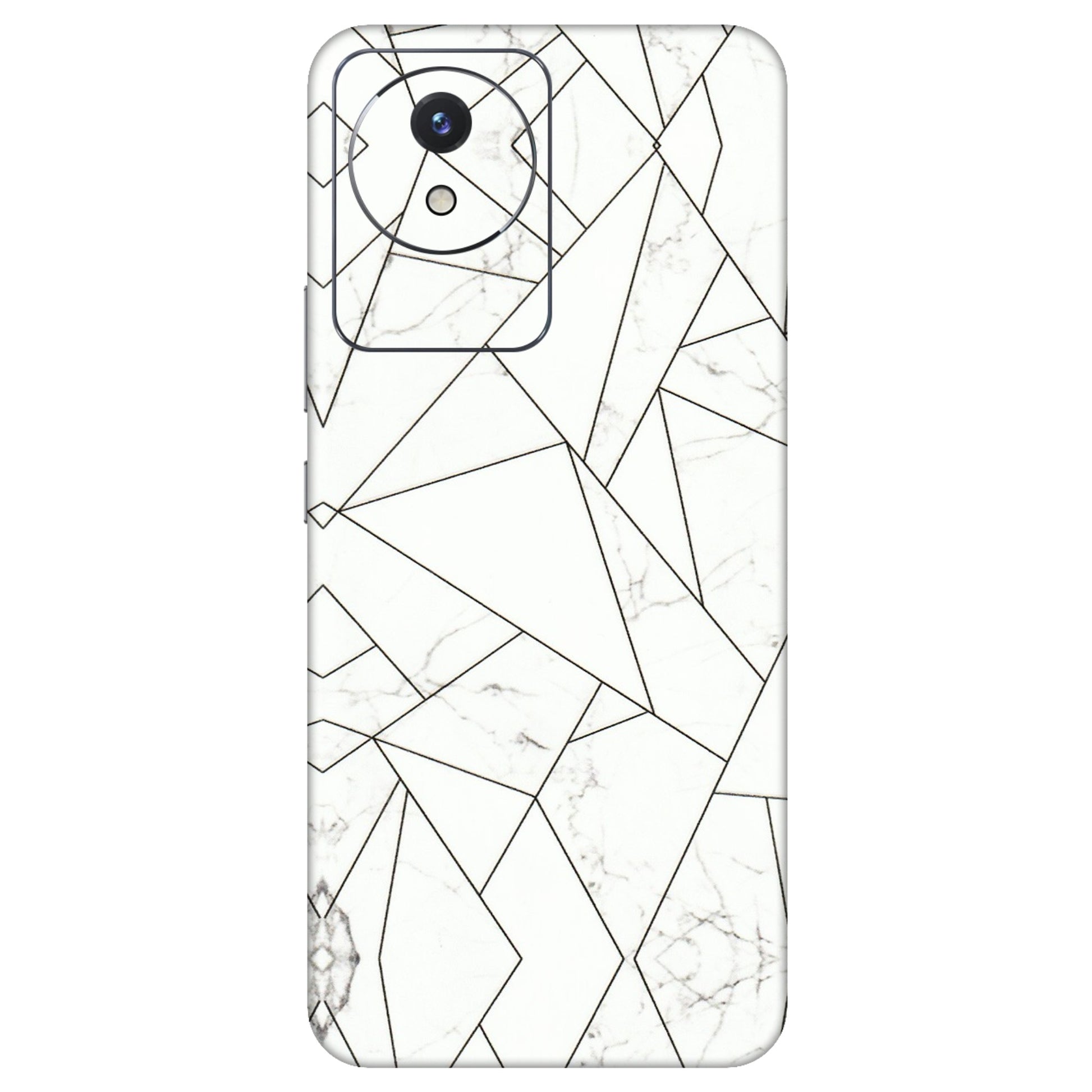 VIVO Y Series Phone Skins (All Models) - Luxury White Marble Effect - 3D Embossed Finish (L-168) Vivo Y02
