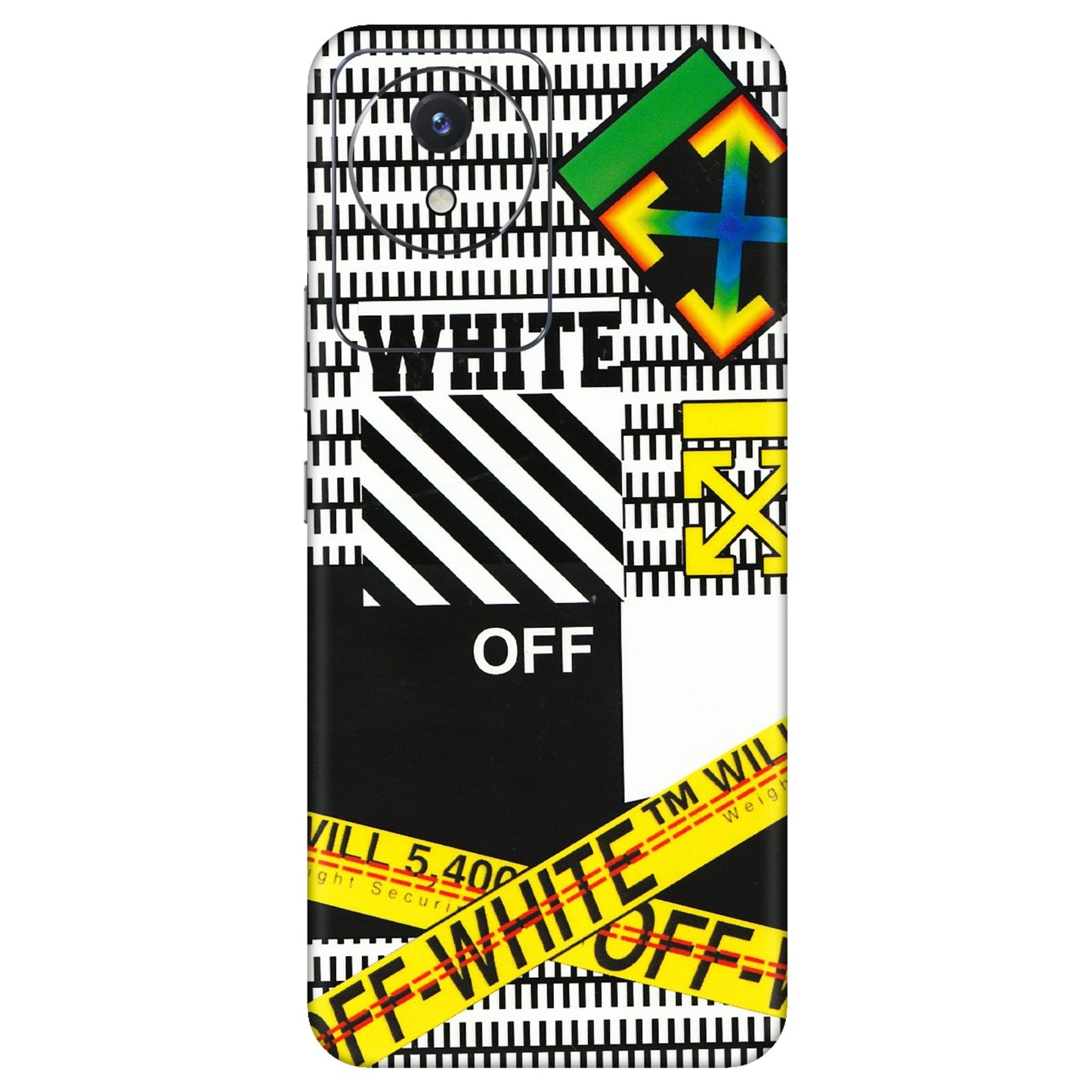 VIVO Y Series Phone Skins (All Models) - White Off Abstract - 3D Embossed Finish (L-172) Vivo Y02