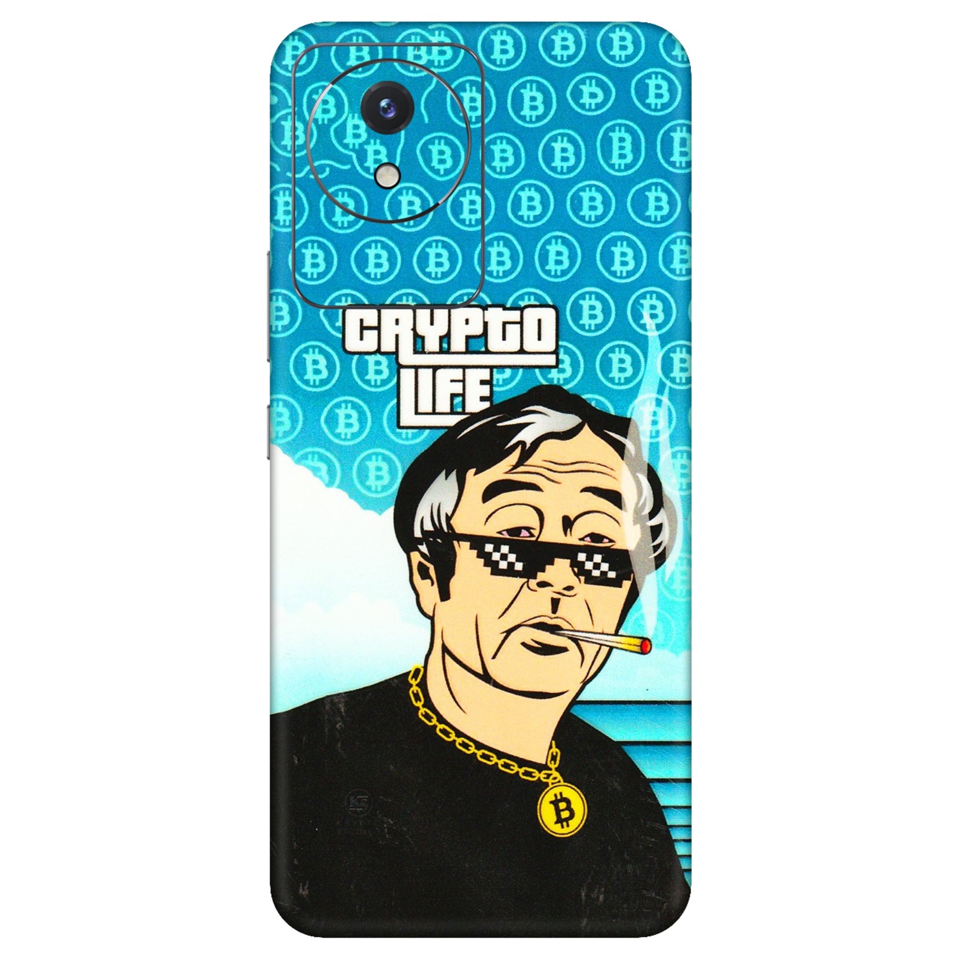 VIVO Y Series Phone Skins (All Models) - Crypto Thug Life - 3D Embossed Finish (L-179) Vivo Y02