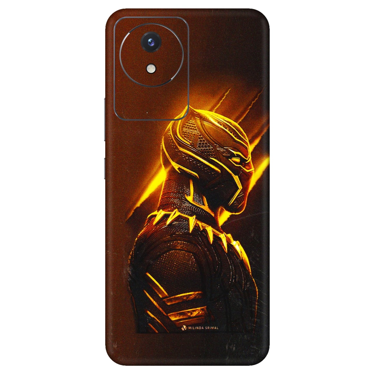 VIVO Y Series Phone Skins (All Models) - Gold Black Panther - 3D Embossed Finish (L-181) Vivo Y02