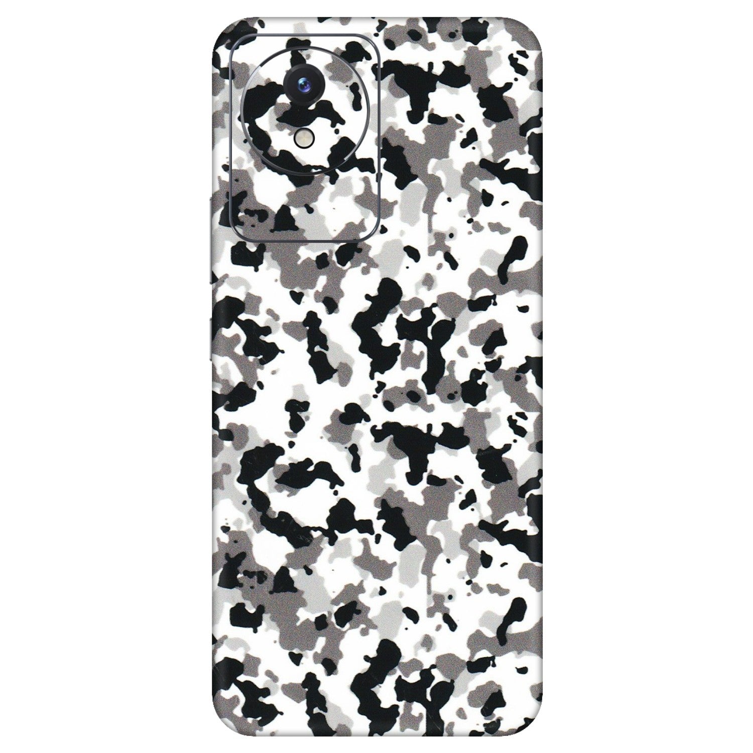 VIVO Y Series Phone Skins (All Models) - White Black Camouflage - 3D Embossed Finish (L-18) Vivo Y02