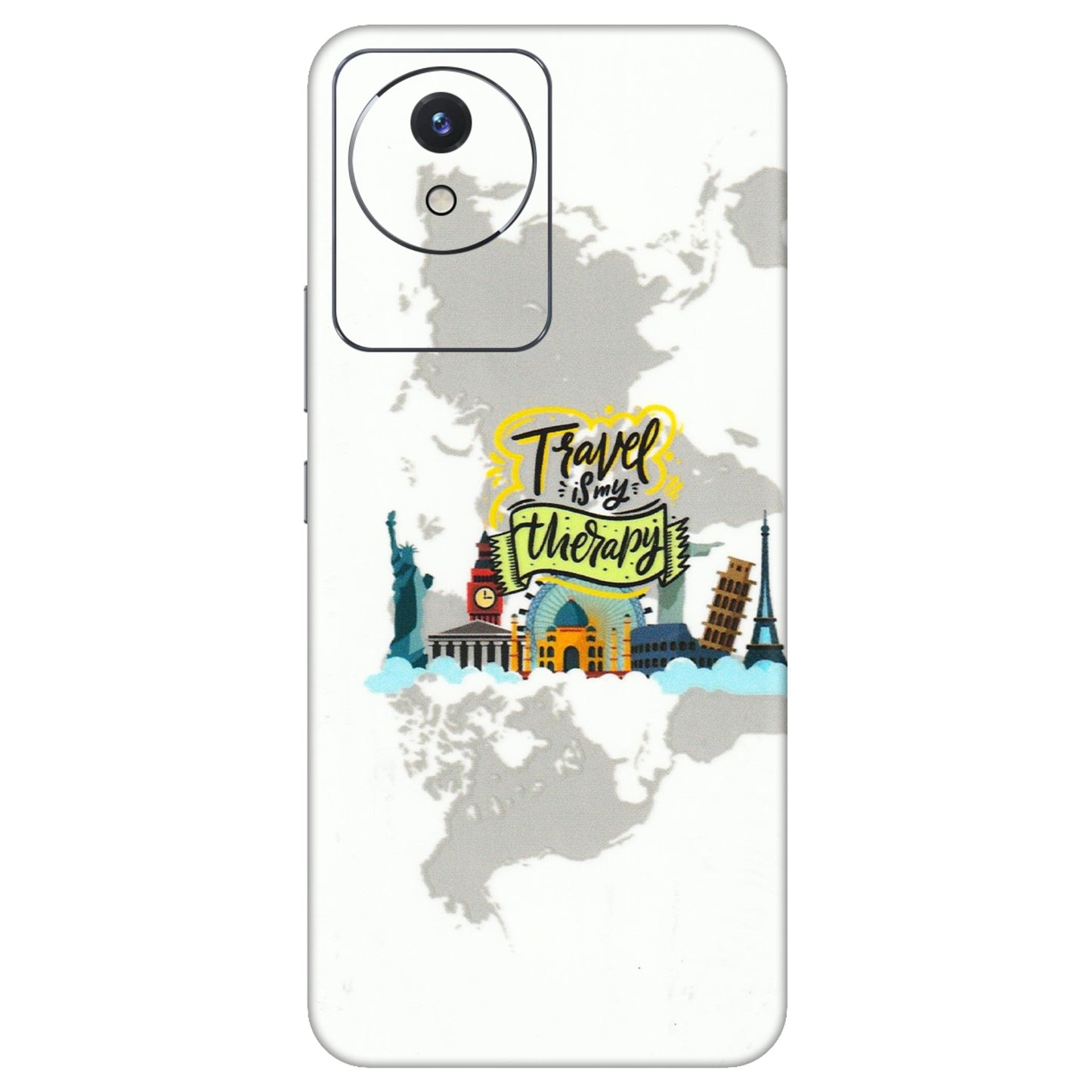 VIVO Y Series Phone Skins (All Models) - Travel Therapy - 3D Embossed Finish (L-199) Vivo Y02