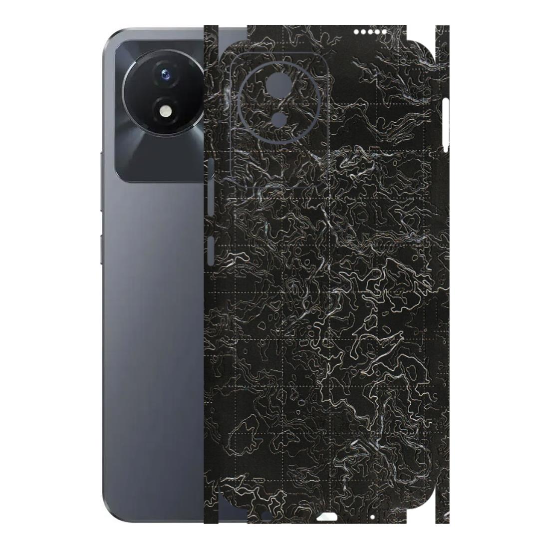 VIVO Y Series Phone Skins (All Models) - Black map Texture - 3D Embossed Finish (L-201) Vivo Y02