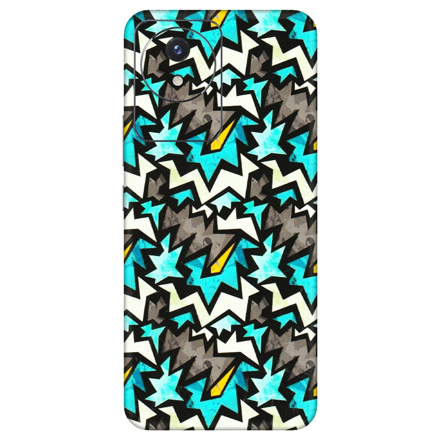 VIVO Y Series Phone Skins (All Models) - Funky Zig Zag - 3D Embossed Finish (L-223) Vivo Y02