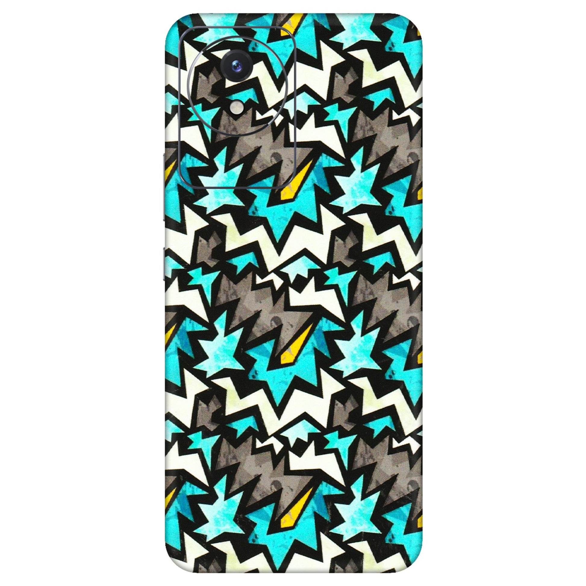 VIVO Y Series Phone Skins (All Models) - Funky Zig Zag - 3D Embossed Finish (L-223) Vivo Y02
