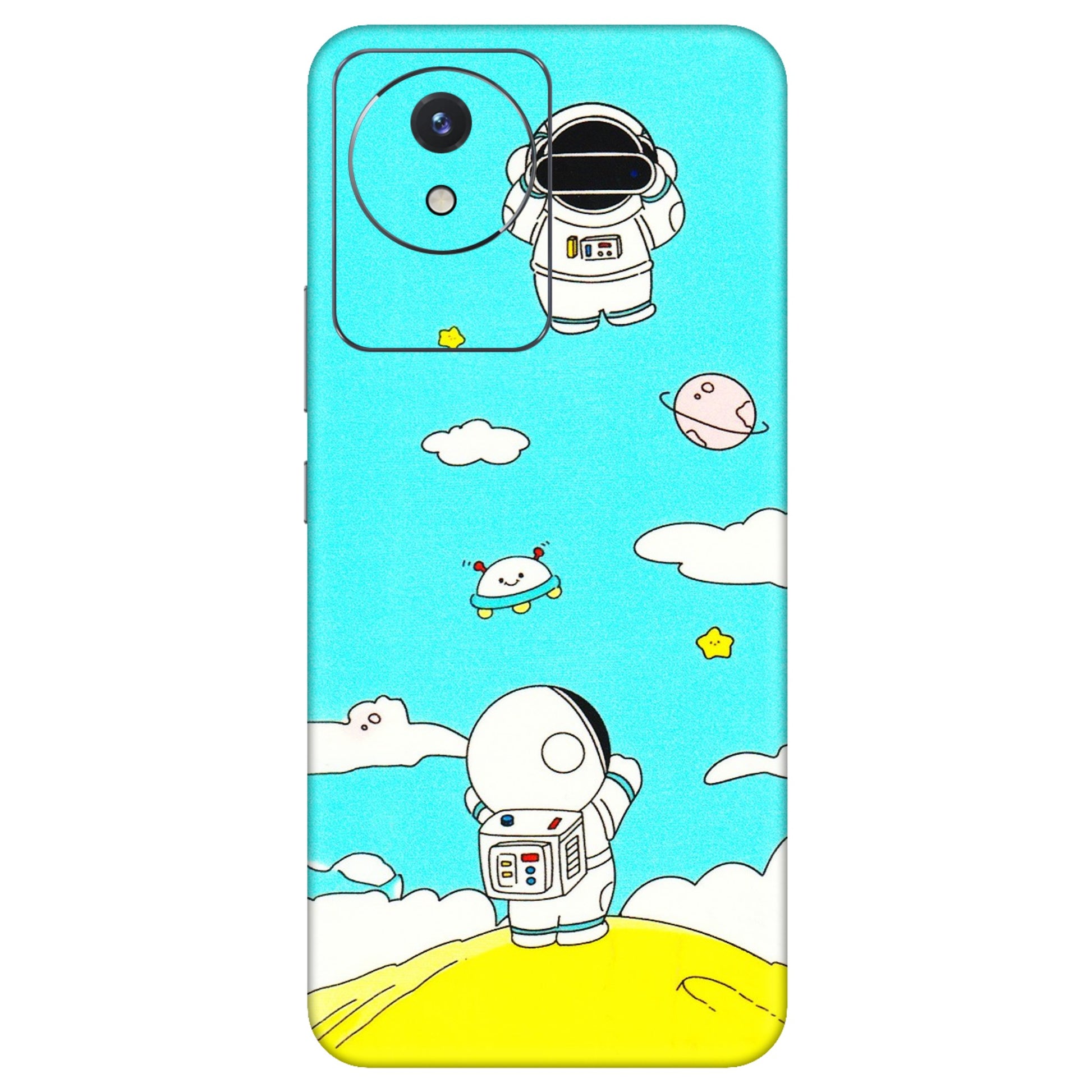 VIVO Y Series Phone Skins (All Models) - Blue Skies Astro Float - 3D Embossed Finish (L-230) Vivo Y02
