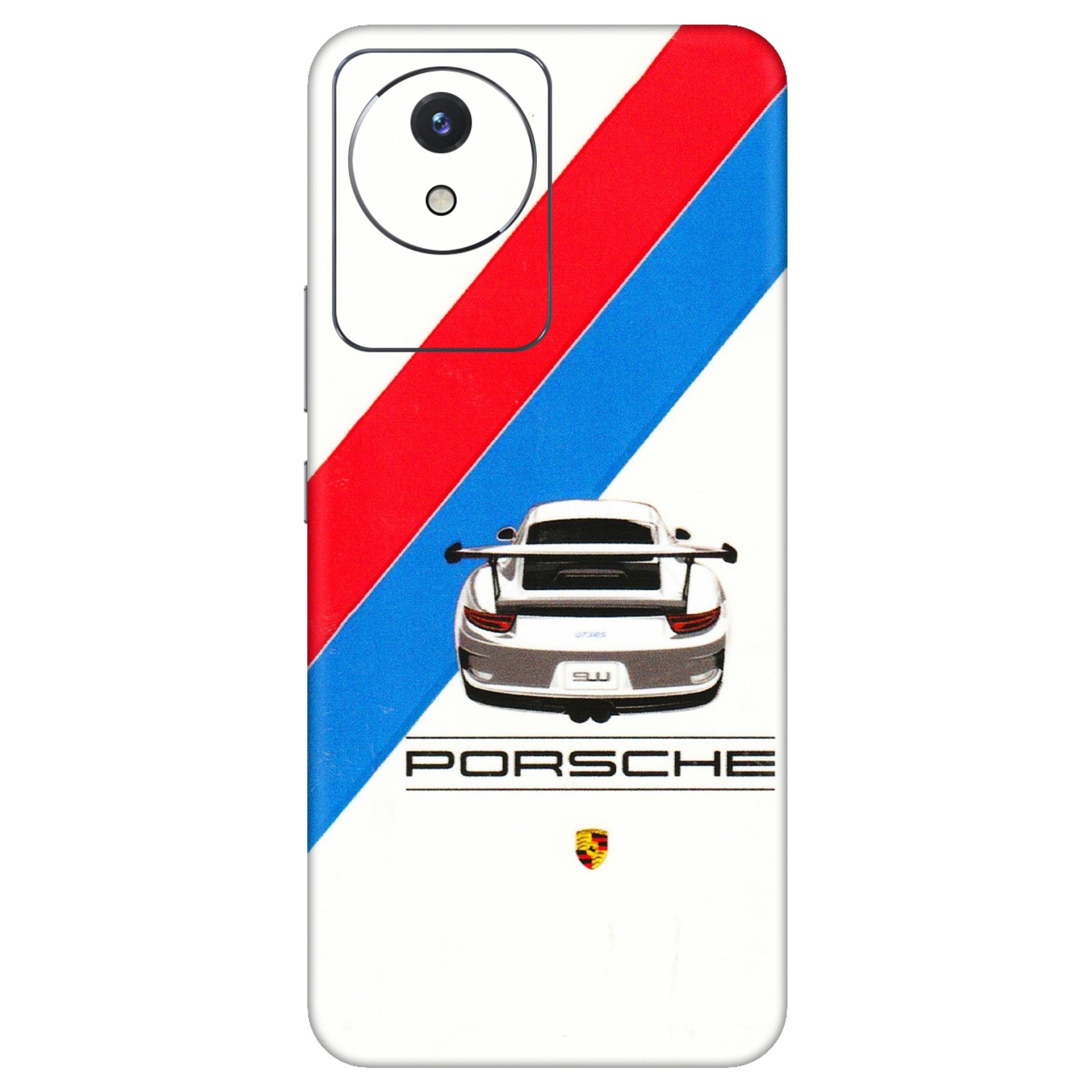 VIVO Y Series Phone Skins (All Models) - Porche Car Sober Logo - 3D Embossed Finish (L-248) Vivo Y02