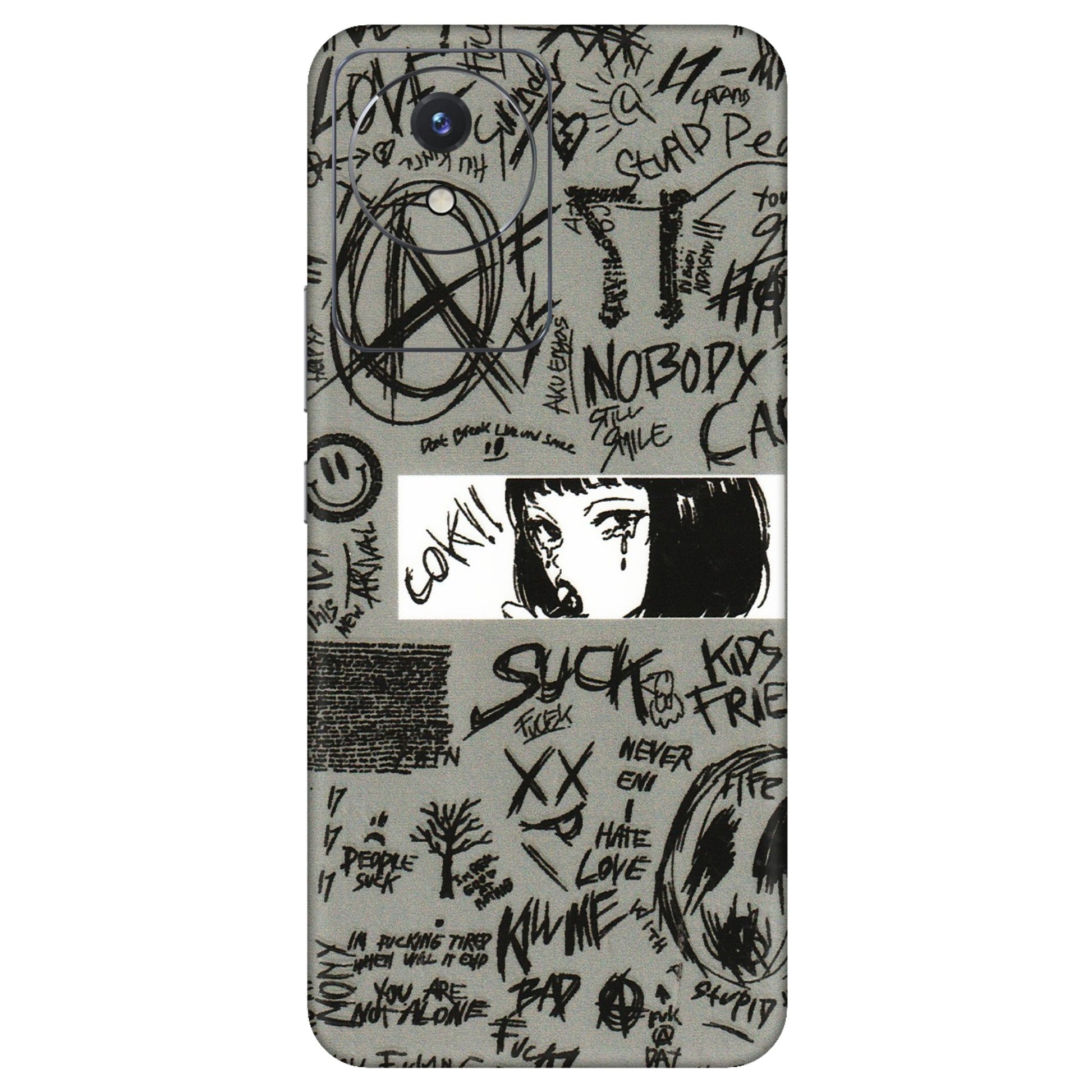 VIVO Y Series Phone Skins (All Models) - Never Have Love Anime - 3D Embossed Finish (L-260) Vivo Y02