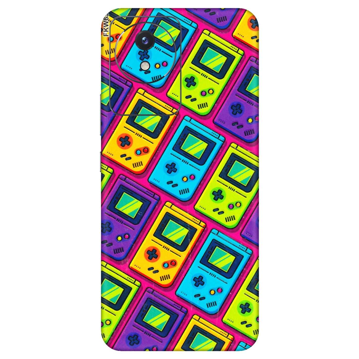 VIVO Y Series Phone Skins (All Models) - Gameboy Colourful - 3D Embossed Finish (L-266) Vivo Y02
