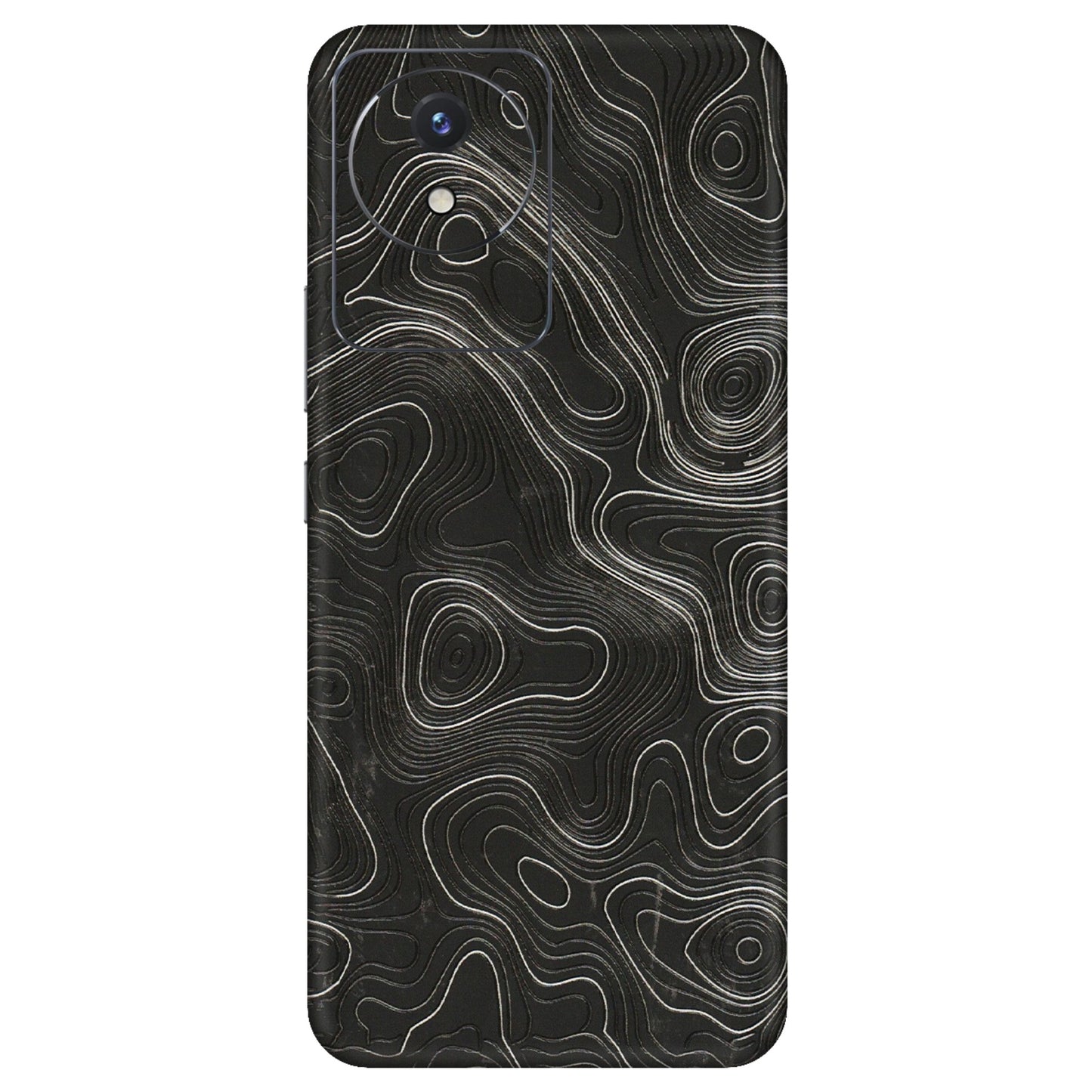VIVO Y Series Phone Skins (All Models) - Abstract White Line Map - 3D Embossed Finish (L-269) Vivo Y02