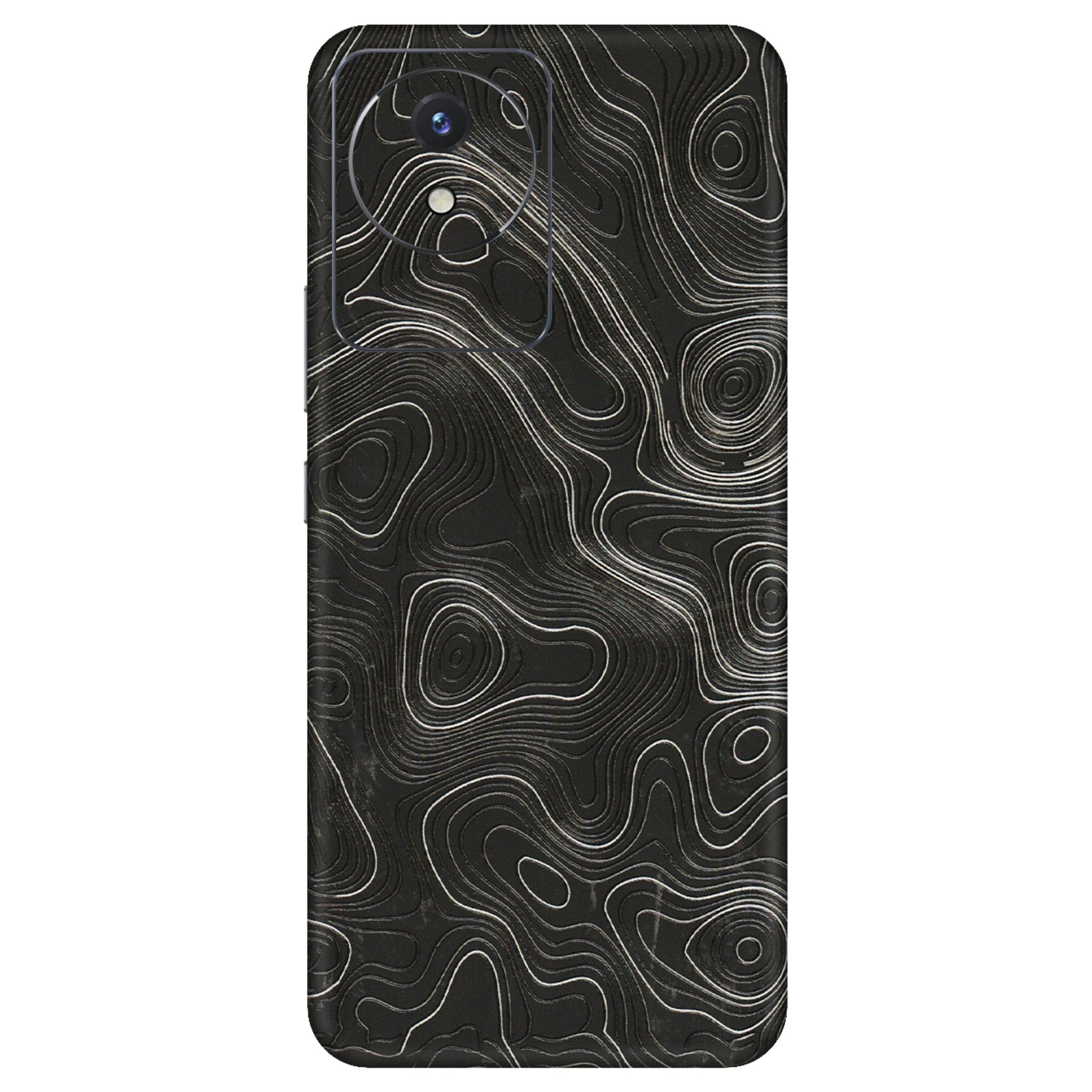 VIVO Y Series Phone Skins (All Models) - Abstract White Line Map - 3D Embossed Finish (L-269) Vivo Y02
