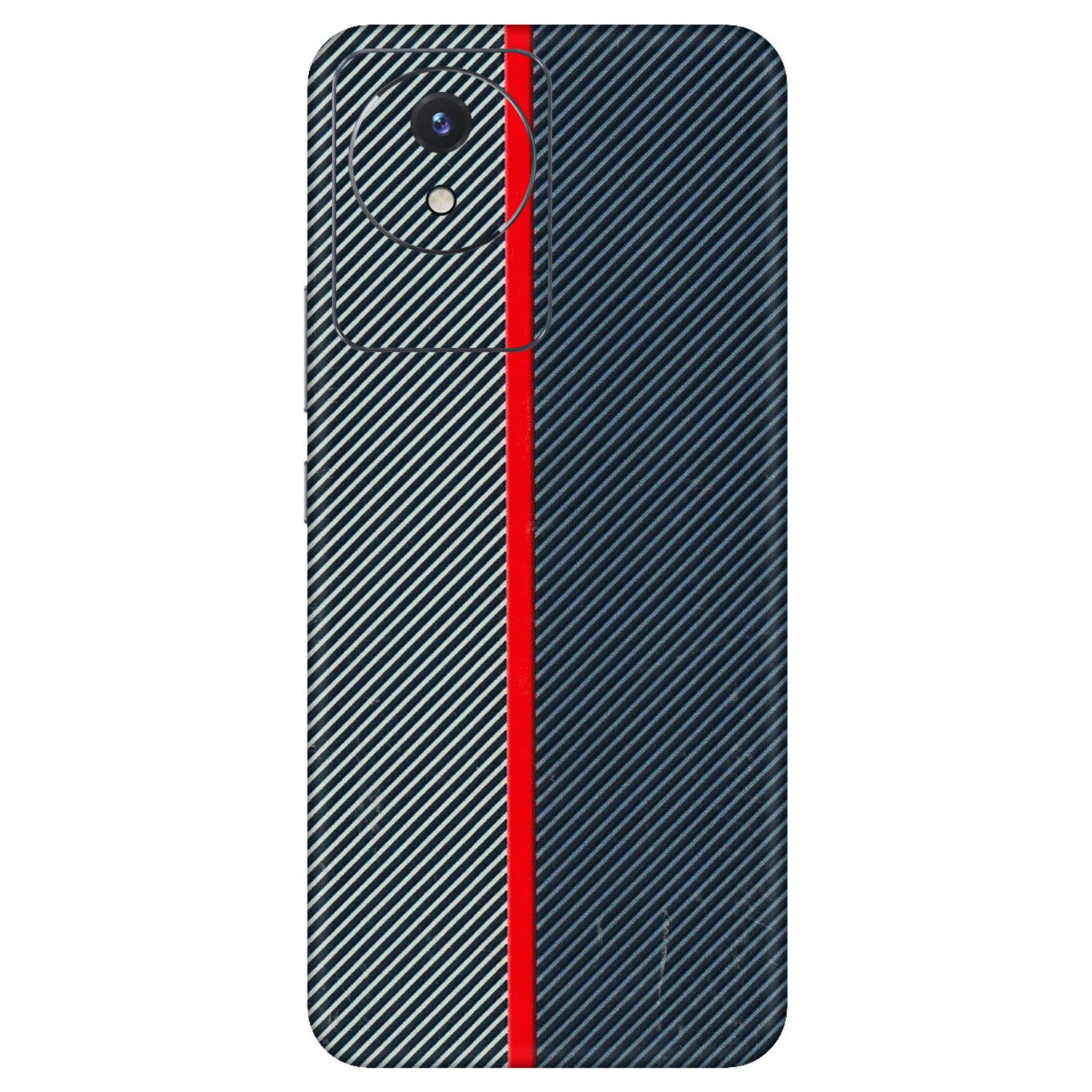 VIVO Y Series Phone Skins (All Models) - Blue Sober Lines - 3D Embossed Finish (L-305) Vivo Y02