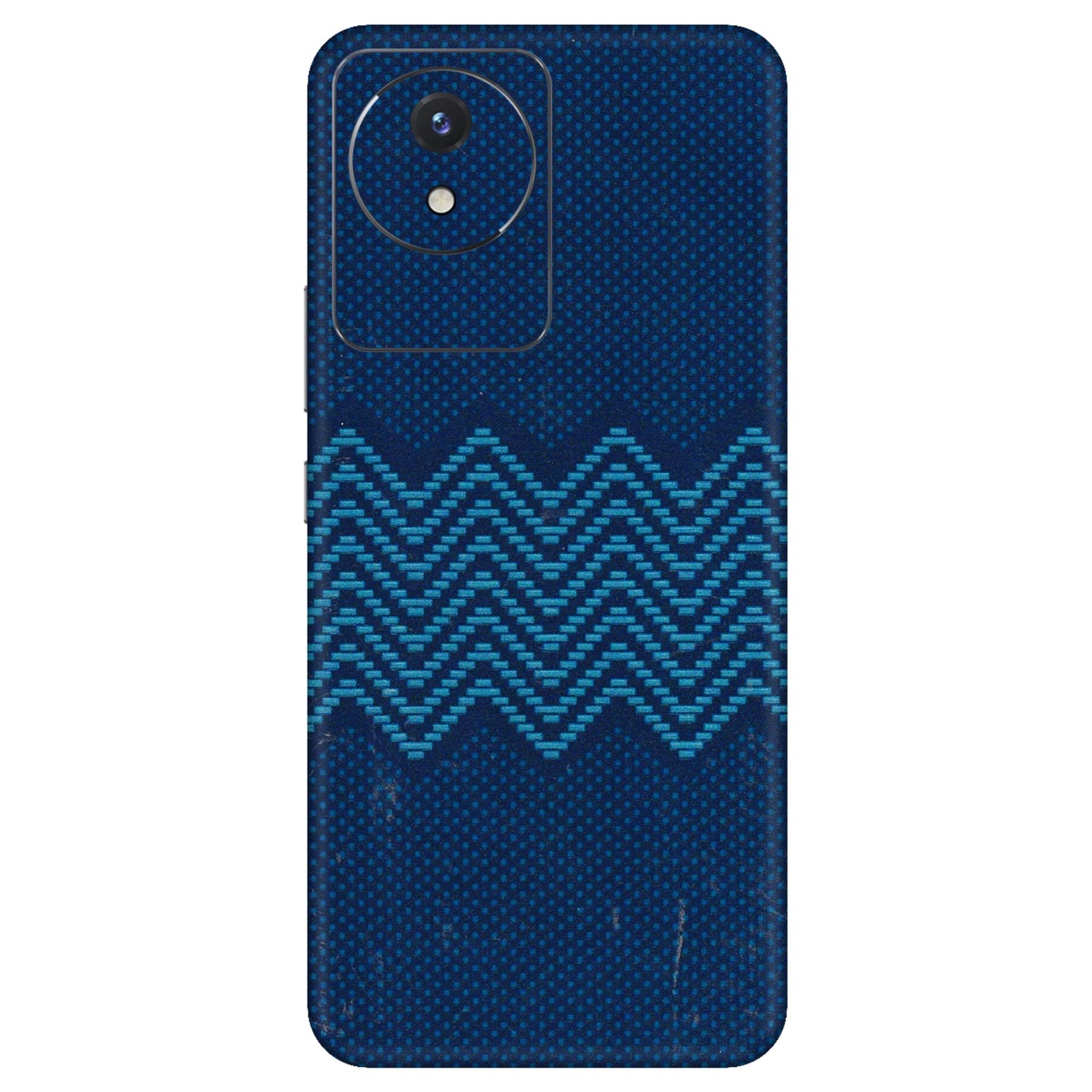VIVO Y Series Phone Skins (All Models) - Blue Sober Waves - 3D Embossed Finish (L-306) Vivo Y02