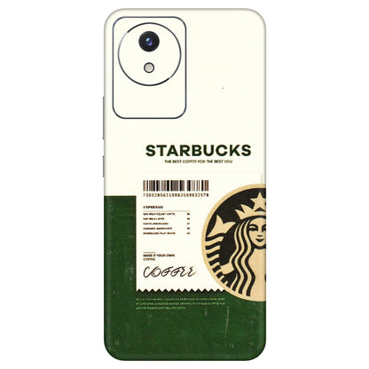 VIVO Y Series Phone Skins (All Models) - Starbucks Barcode - 3D Embossed Finish (L-308) Vivo Y02