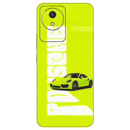VIVO Y Series Phone Skins (All Models) - Lime Green Porche - 3D Embossed Finish (L-30) Vivo Y02