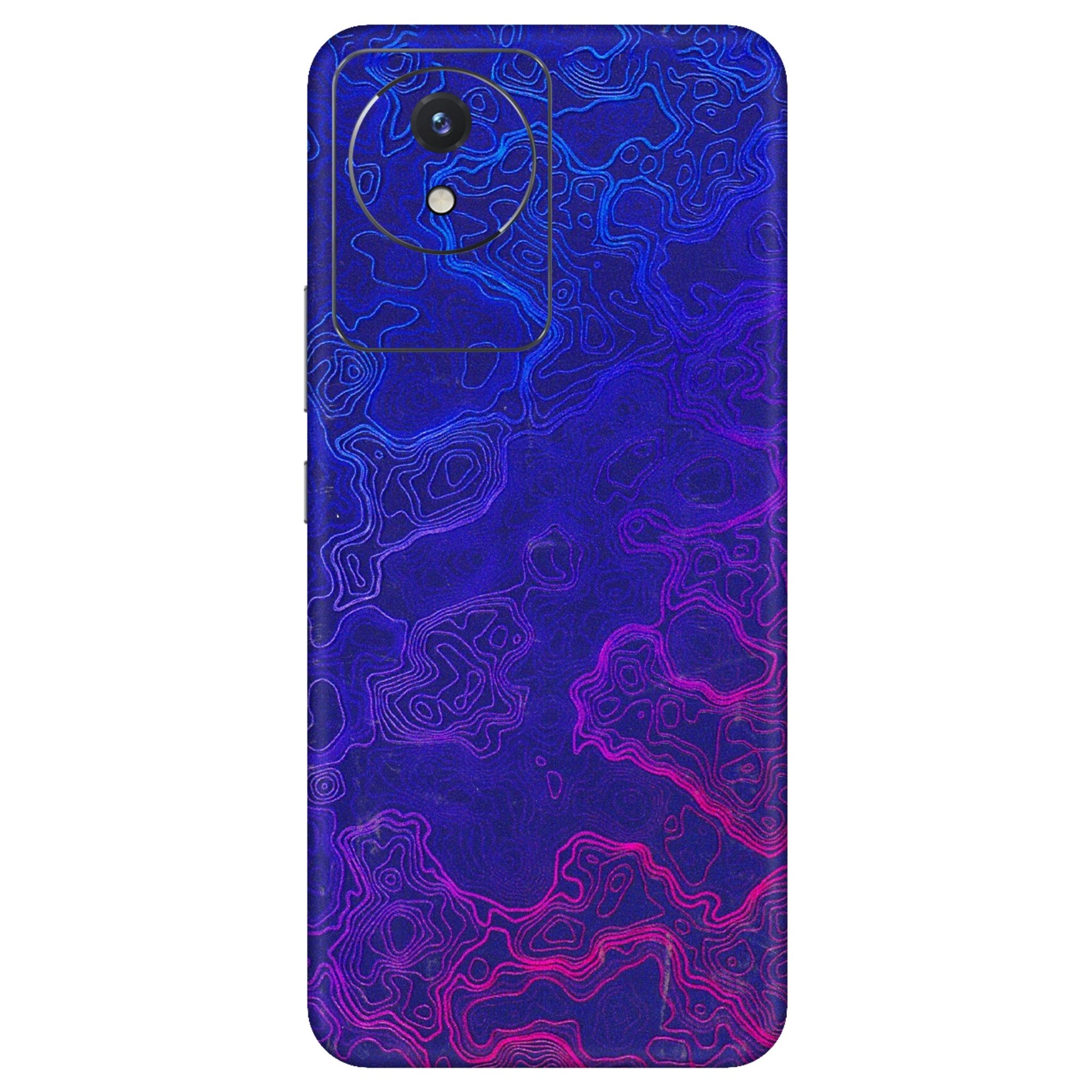 VIVO Y Series Phone Skins (All Models) - Purple Ripples Swirl - 3D Embossed Finish (L-314) Vivo Y02