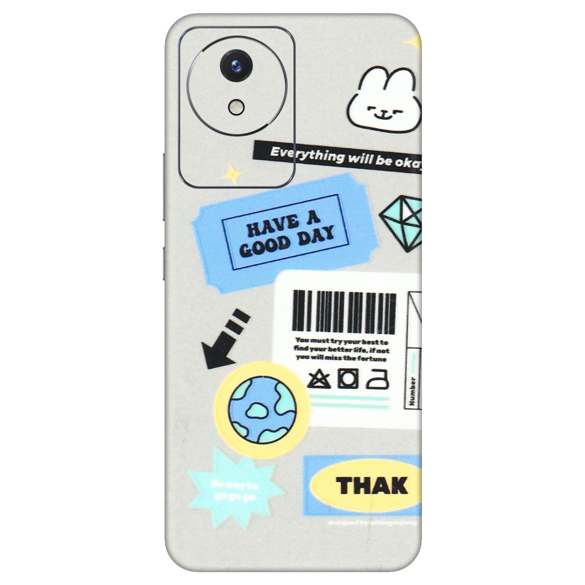 VIVO Y Series Phone Skins (All Models) - Will Be Okay Design - 3D Embossed Finish (L-316) Vivo Y02