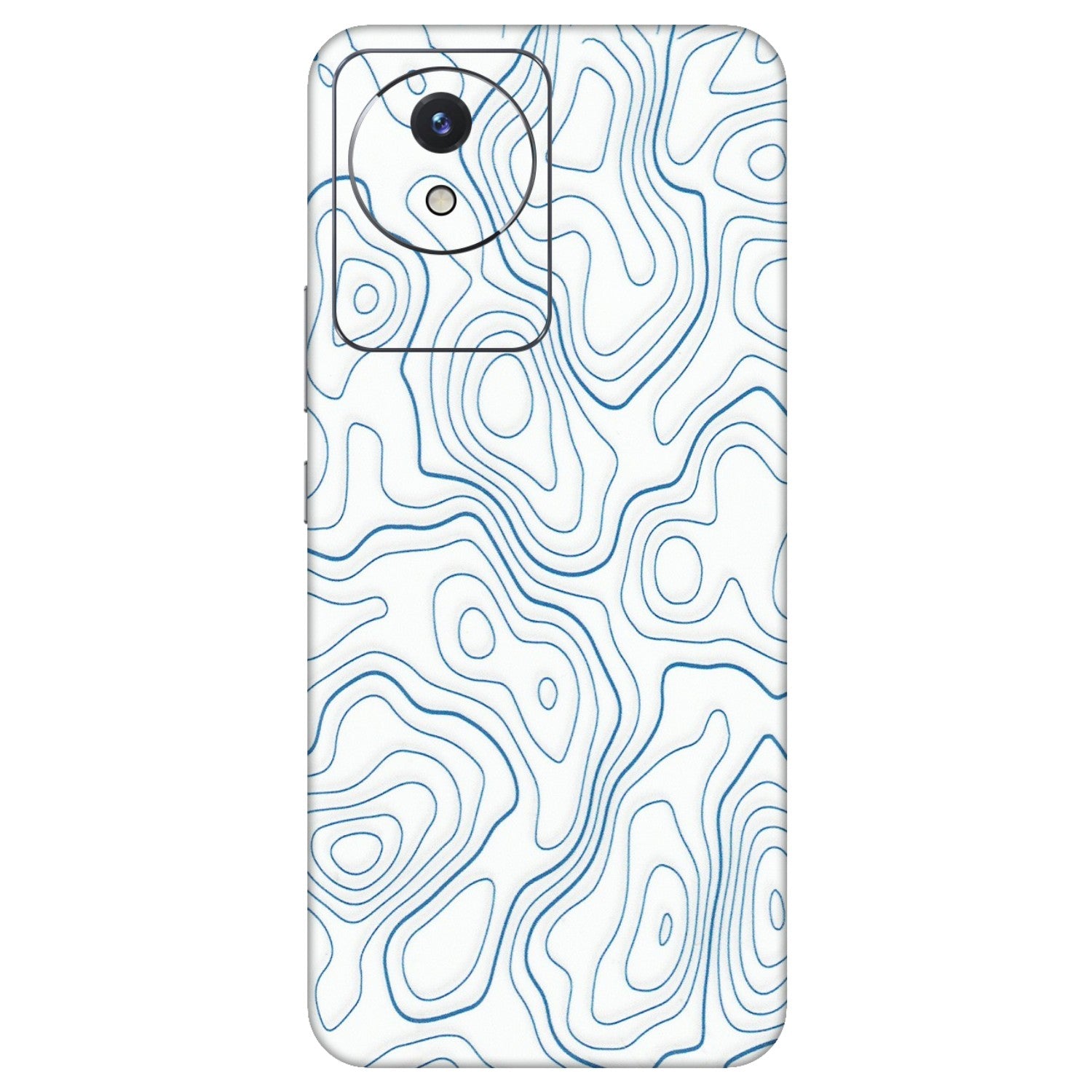 VIVO Y Series Phone Skins (All Models) - Blue And White Swirls - Matte Finish (M-139) Vivo Y02