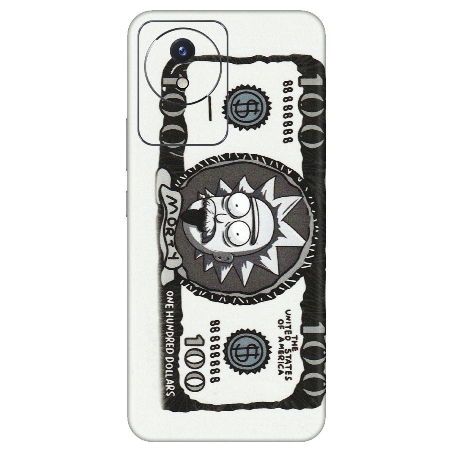 VIVO Y Series Phone Skins (All Models) - Rick And Morty Hundred Dollar Anime - Matte Finish (M-161) Vivo Y02