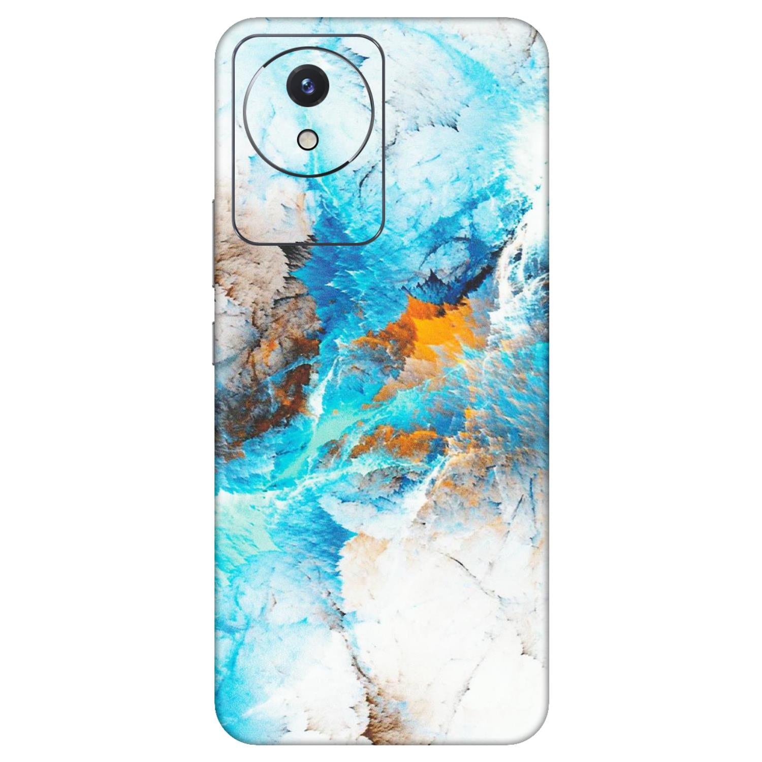 VIVO Y Series Phone Skins (All Models) - Blue Waves Abstract - Matte Finish (M-19) Vivo Y02