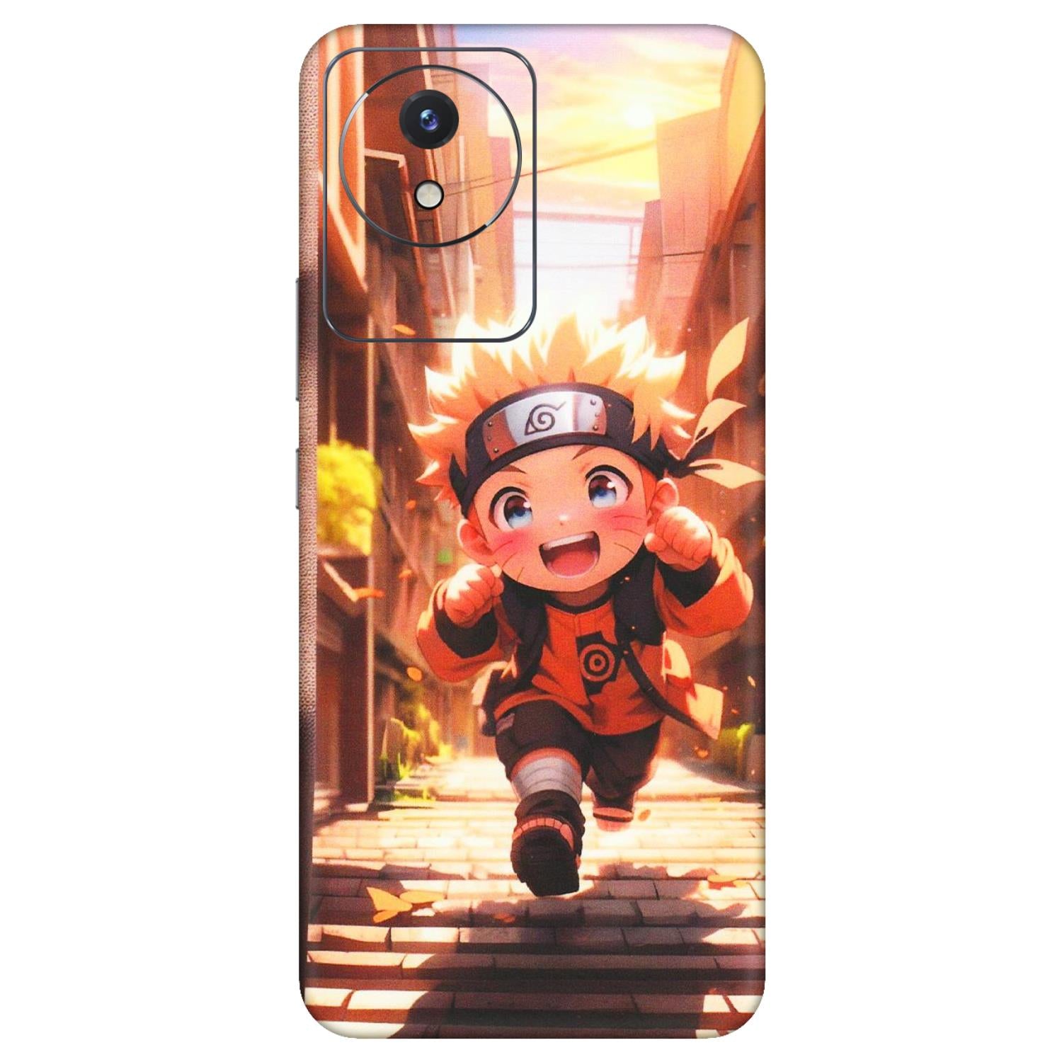 VIVO Y Series Phone Skins (All Models) - Naruto Cute Toon Running - Matte Finish (M-04) Vivo Y02