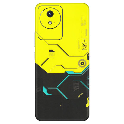 VIVO Y Series Phone Skins (All Models) - Black Yellow Technica - Matte Finish (M-53) Vivo Y02