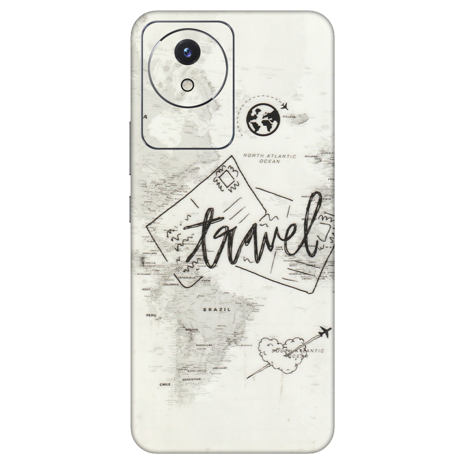 VIVO Y Series Phone Skins (All Models) - Travel Ticket - Transparent Finish (T-06) Vivo Y02