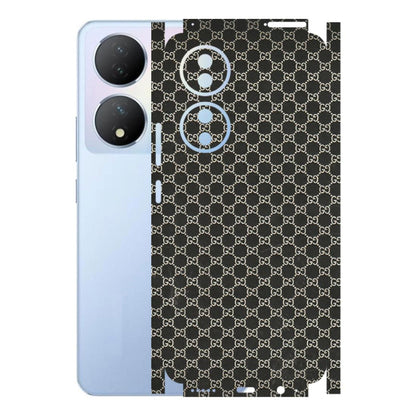 VIVO Y Series Phone Skins (All Models) - Black G Print - 3D Embossed Finish (L-109) Vivo Y100A