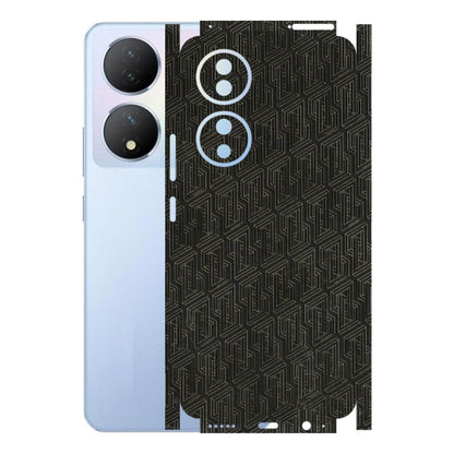 VIVO Y Series Phone Skins (All Models) - Black Abstract Pattern - 3D Embossed Finish (L-117) Vivo Y100A