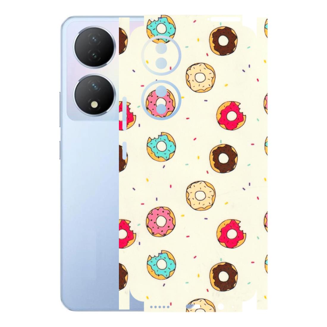 VIVO Y Series Phone Skins (All Models) - Mini Donuts Doodle Art - 3D Embossed Finish (L-122) Vivo Y100A