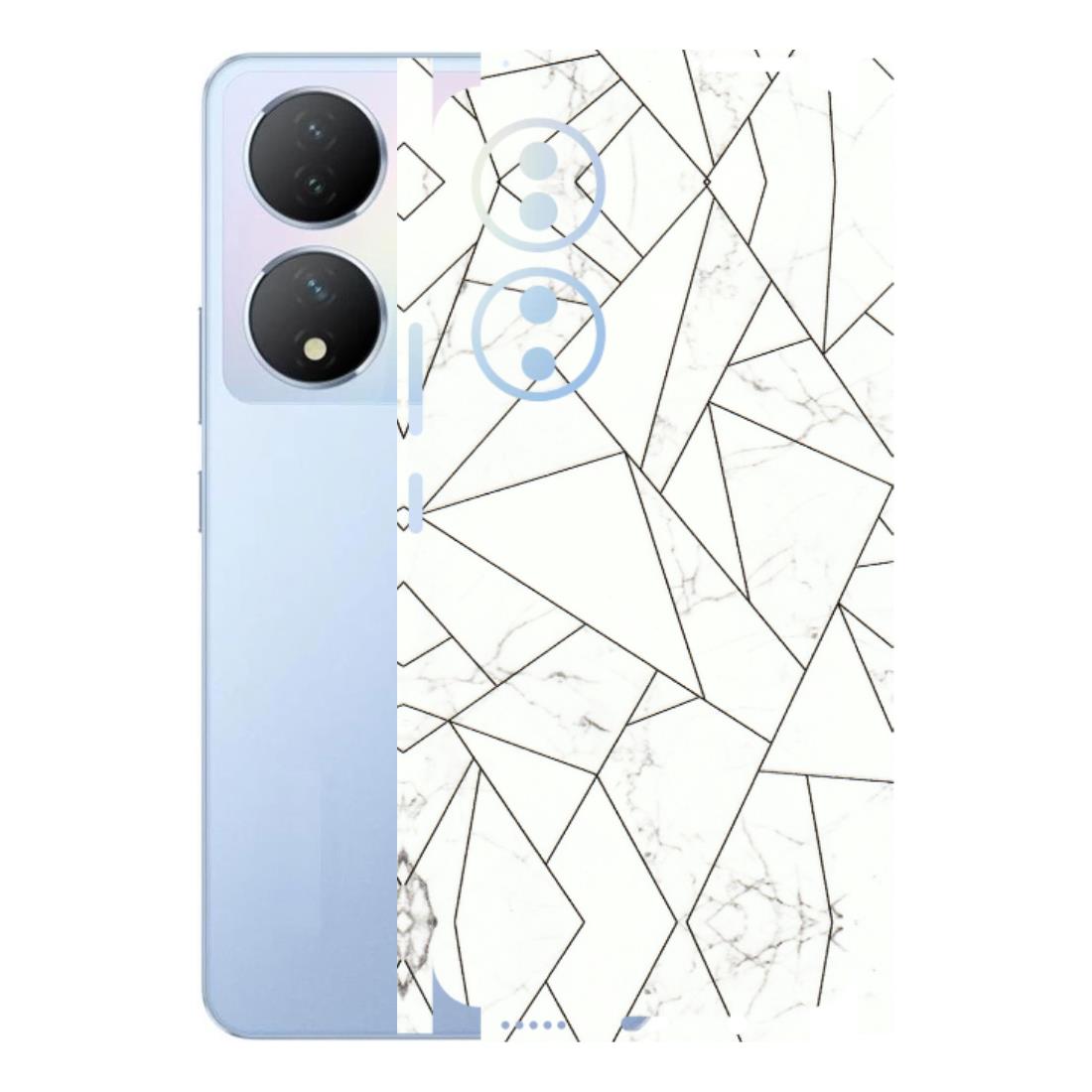 VIVO Y Series Phone Skins (All Models) - Luxury White Marble Effect - 3D Embossed Finish (L-168) Vivo Y100A