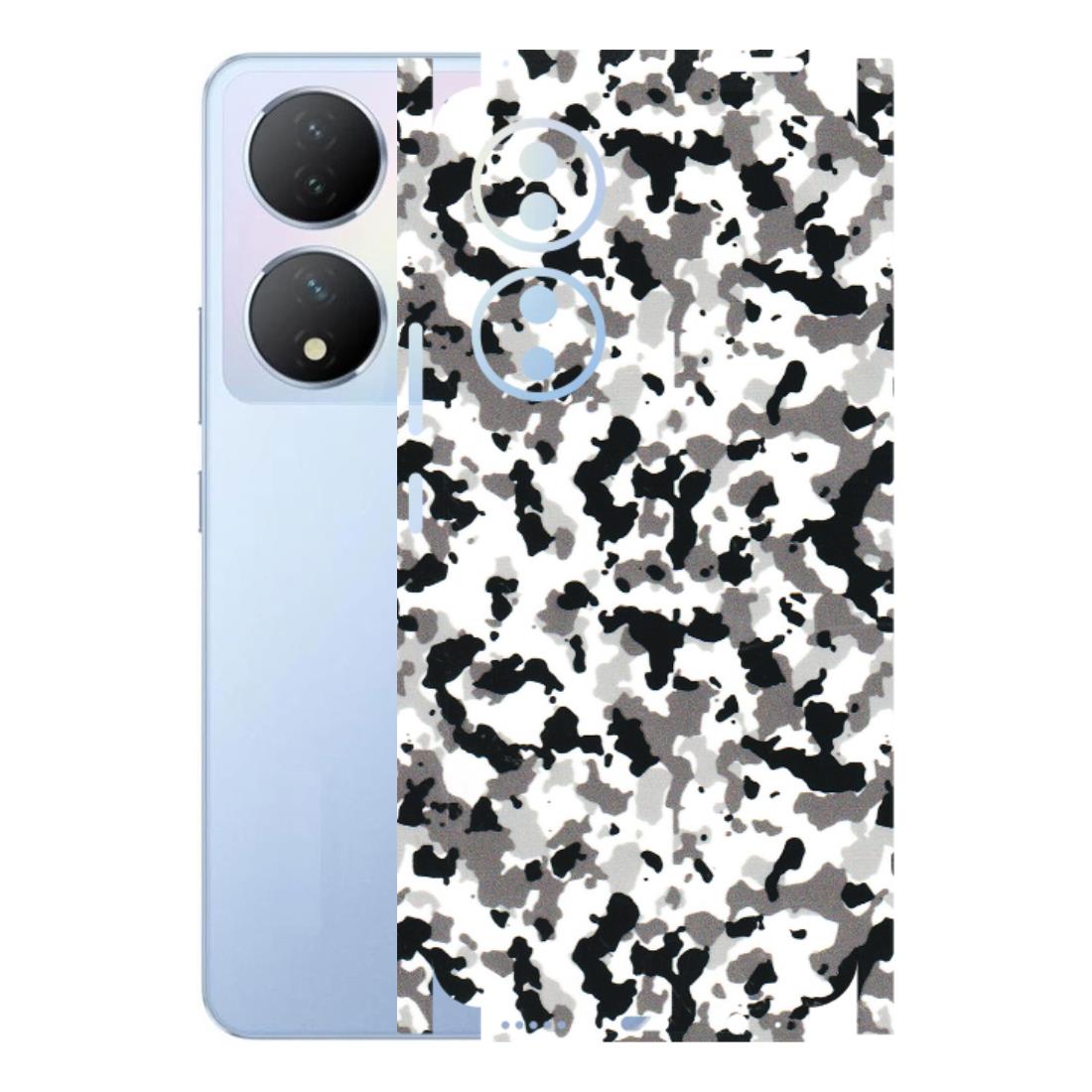 VIVO Y Series Phone Skins (All Models) - White Black Camouflage - 3D Embossed Finish (L-18) Vivo Y100A