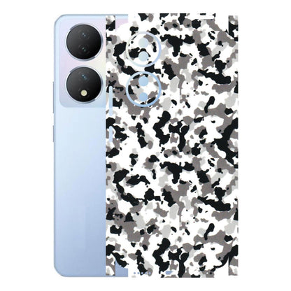 VIVO Y Series Phone Skins (All Models) - White Black Camouflage - 3D Embossed Finish (L-18) Vivo Y100A