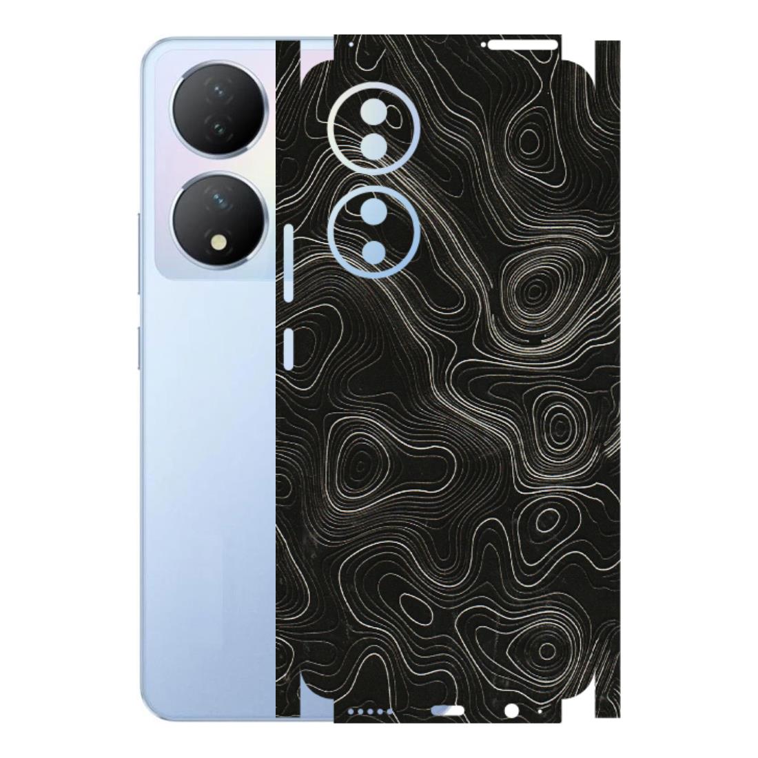 VIVO Y Series Phone Skins (All Models) - Black Swirl - 3D Embossed Finish (L-196) Vivo Y100A