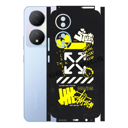 VIVO Y Series Phone Skins (All Models) - Anti Social Graffiti - 3D Embossed Finish (L-198) Vivo Y100A