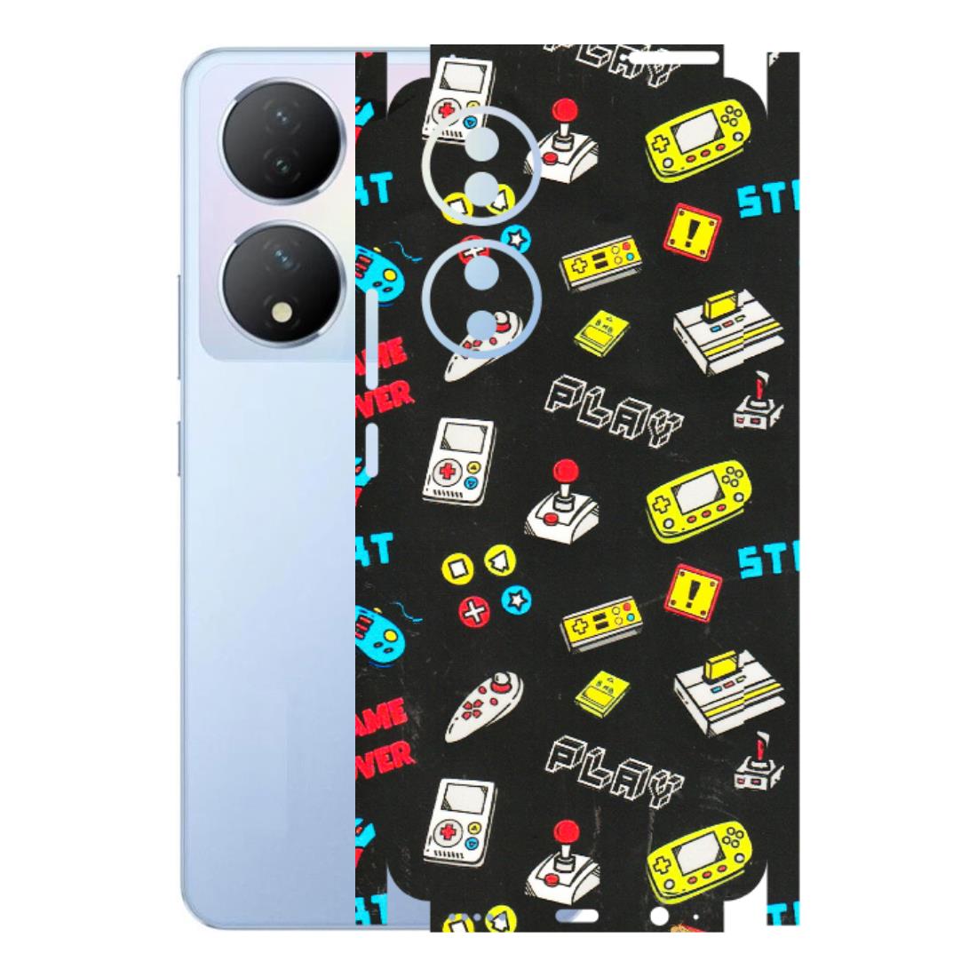 VIVO Y Series Phone Skins (All Models) - Gaming Doodles - 3D Embossed Finish (L-224) Vivo Y100A
