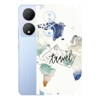 VIVO Y Series Phone Skins (All Models) - Travel The World - 3D Embossed Finish (L-232) Vivo Y100A