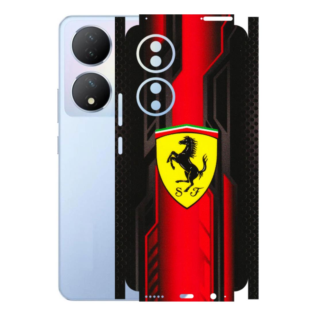 VIVO Y Series Phone Skins (All Models) - Black Ferrari Logo - 3D Embossed Finish (L-253) Vivo Y100A
