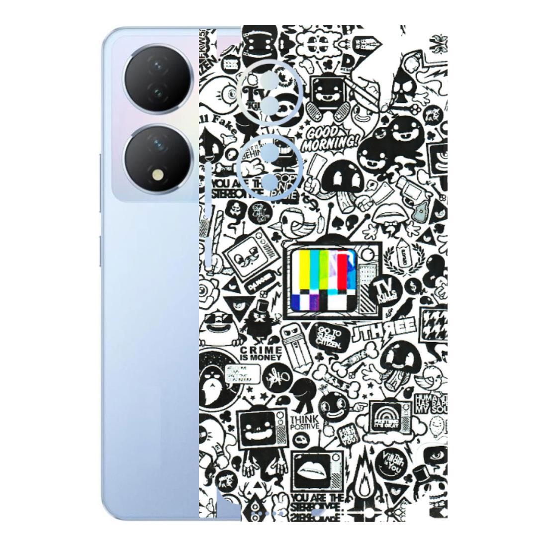 VIVO Y Series Phone Skins (All Models) - Doodles Positive Art - 3D Embossed Finish (L-263) Vivo Y100A