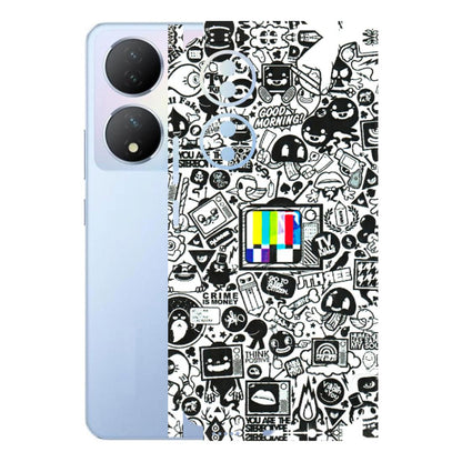 VIVO Y Series Phone Skins (All Models) - Doodles Positive Art - 3D Embossed Finish (L-263) Vivo Y100A